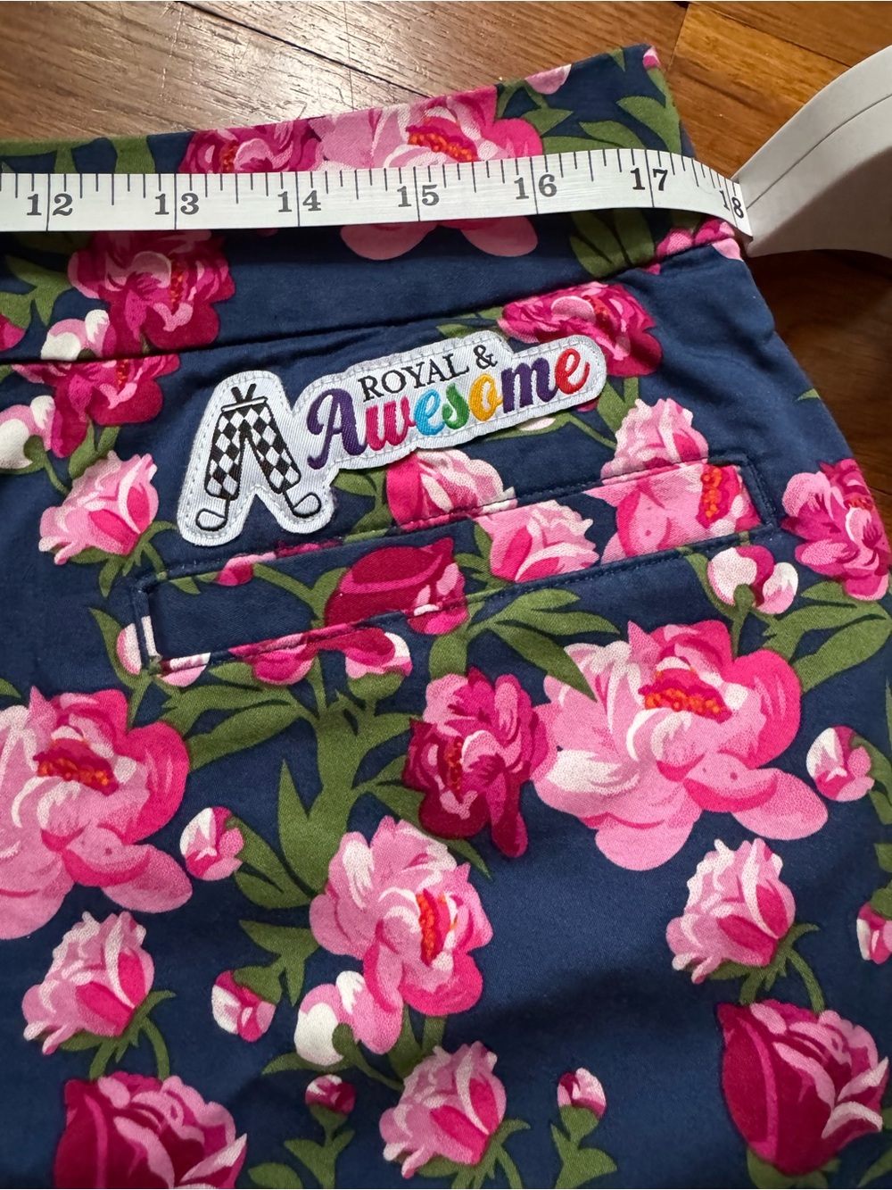 Women’s LN Royal and Awesome Blue Pink Floral Golf Tennis Skirt 8